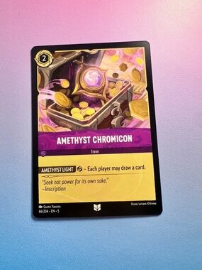 amethyst chromicon - 66/204 (uncommon) — lorcana: shimmering skies